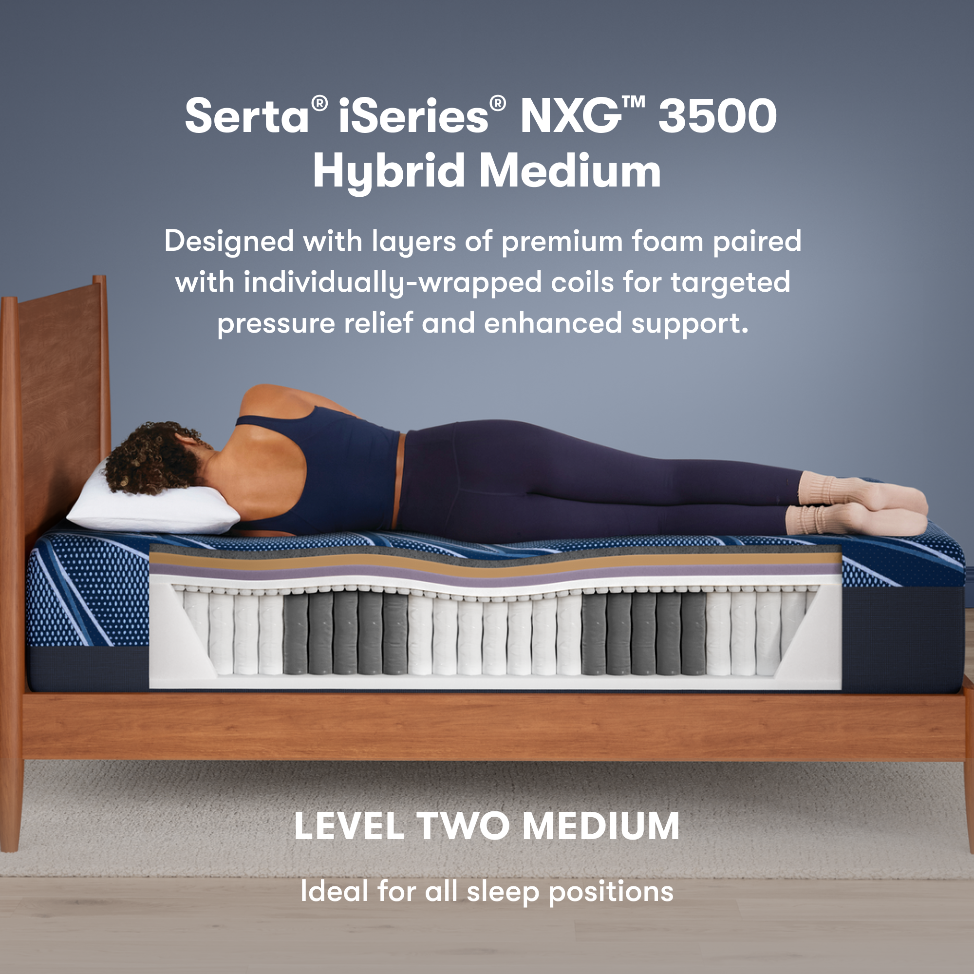 Serta® iSeries® NXG™ Mattress - 3500 Hybrid Medium