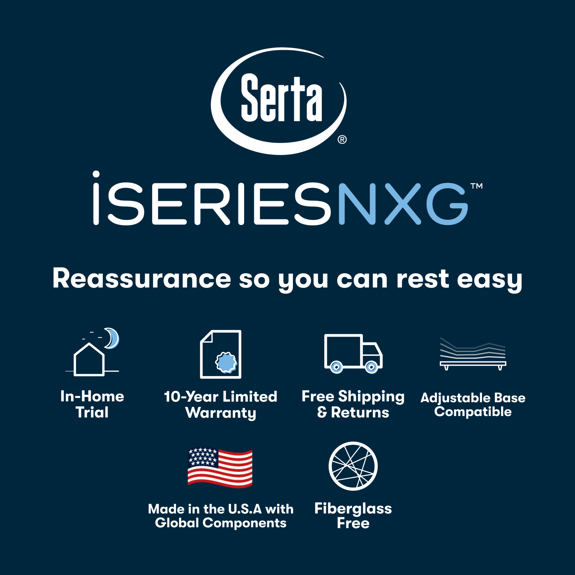 Serta® iSeries® NXG™ Mattress - 3500 Hybrid Medium